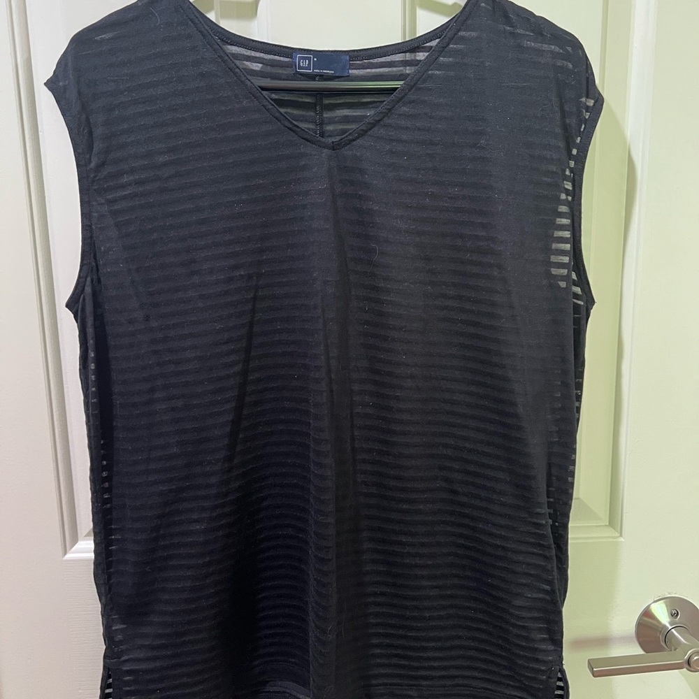 GAP Black Striped Women’s Top